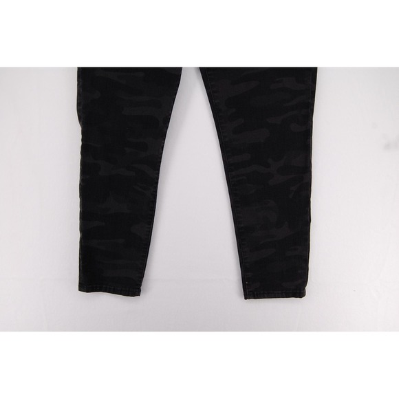 Social Standard By Sanctuary Jeans Womens 14 Black Camo Skinny Ankle Stretch - Picture 3 of 16